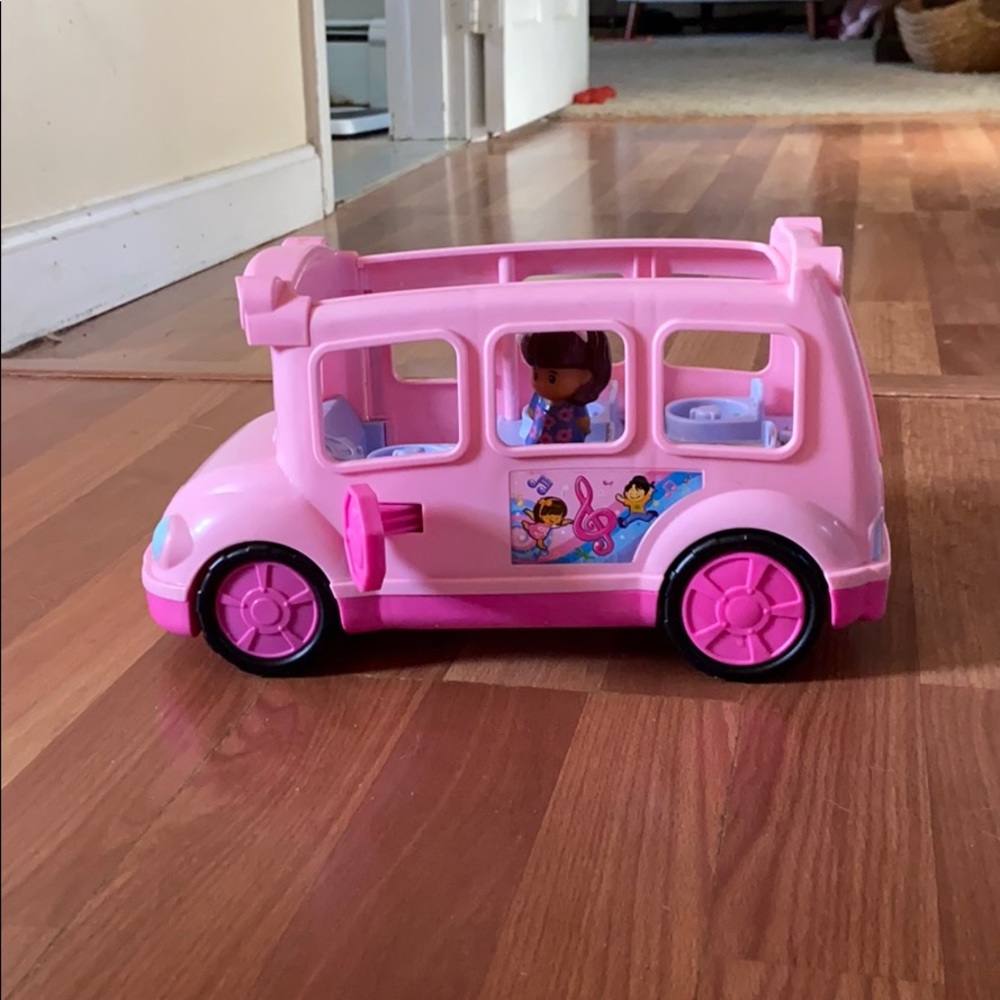 Little people pink school bus